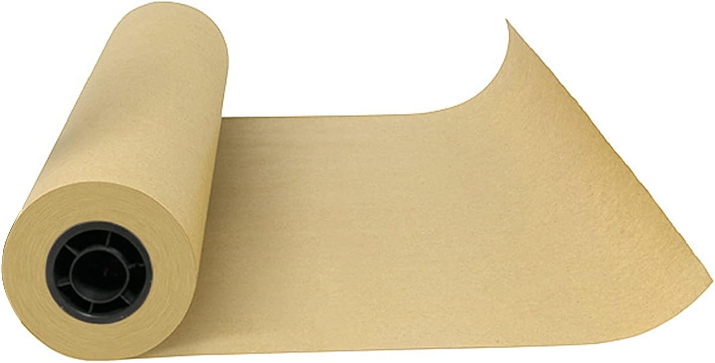 Rollo de papel kraft de 12 pulgadas x 98 pies, rollo de papel marrón para manualidades para paquete de regaloenvoltura de flores de ramodibujo de