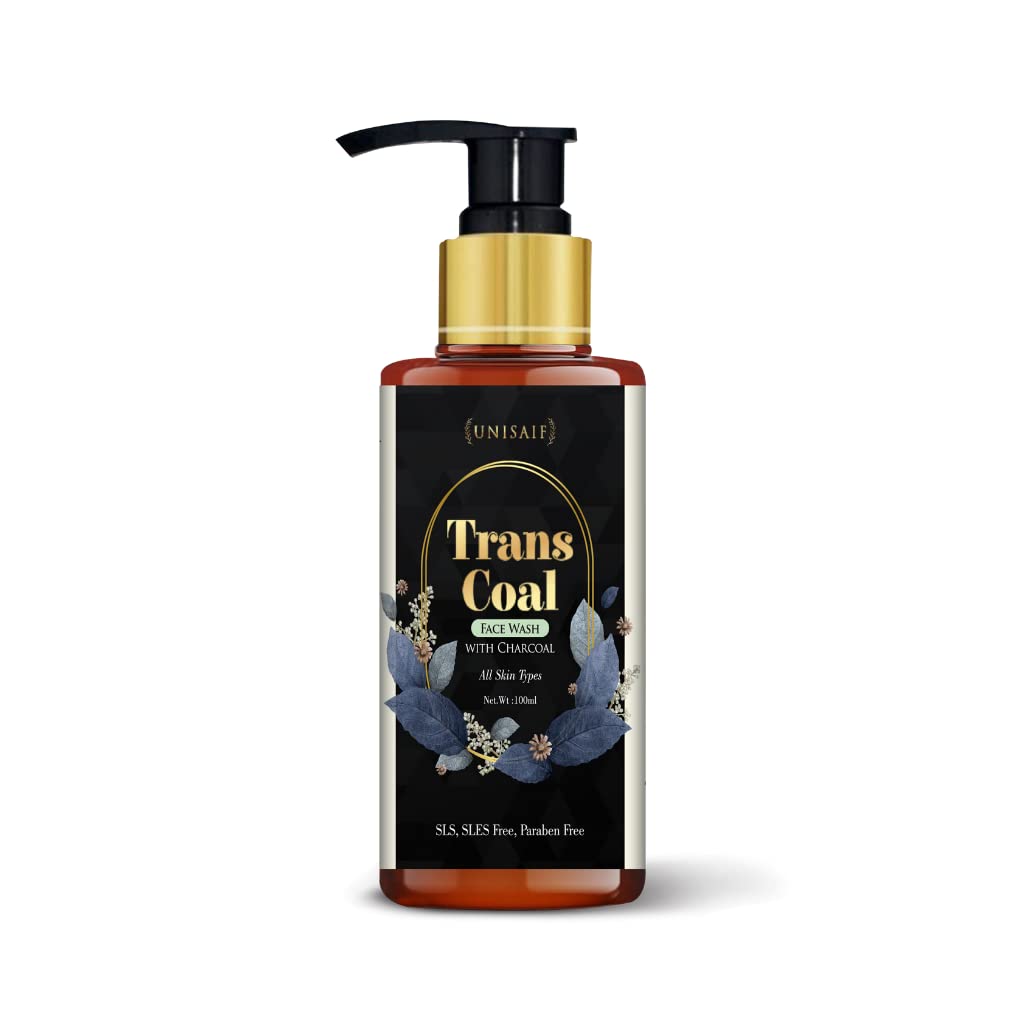 Unisaif Transcoal – Jabón facial de carbón natural para hombres y mujeres, lavado facial exfoliante para prevención del acné, control de aceite,