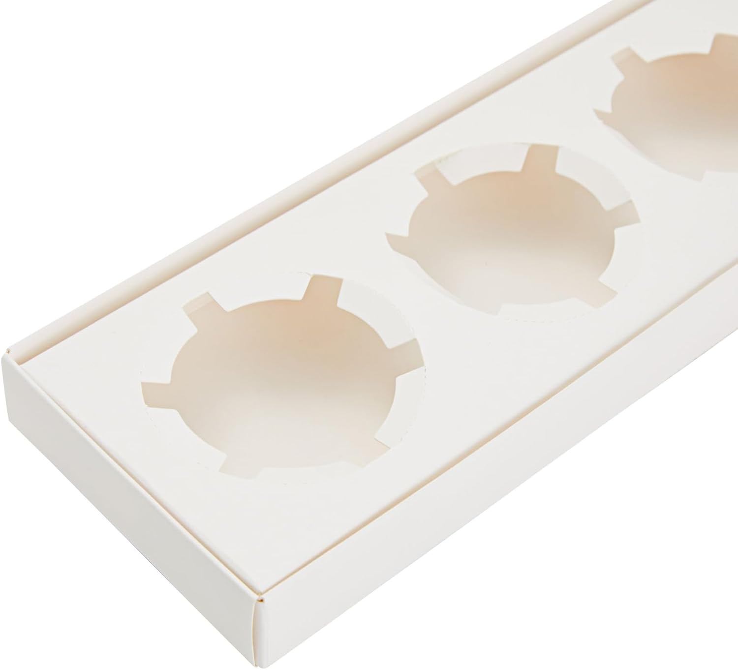 Sparkle and Bash Cajas transparentes para cupcakes con mango de cuerda dorada e inserciones blancas, 4 compartimentos (12.7 x 4.7 x 3.6 pulgadas),