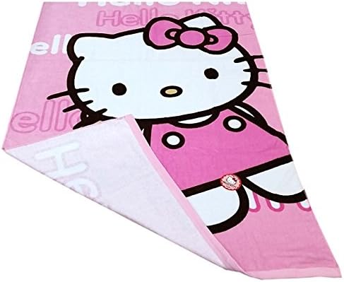 Hello Kitty Toalla de playa 28″ X 58″ 100% algodón ducha de baño rosa