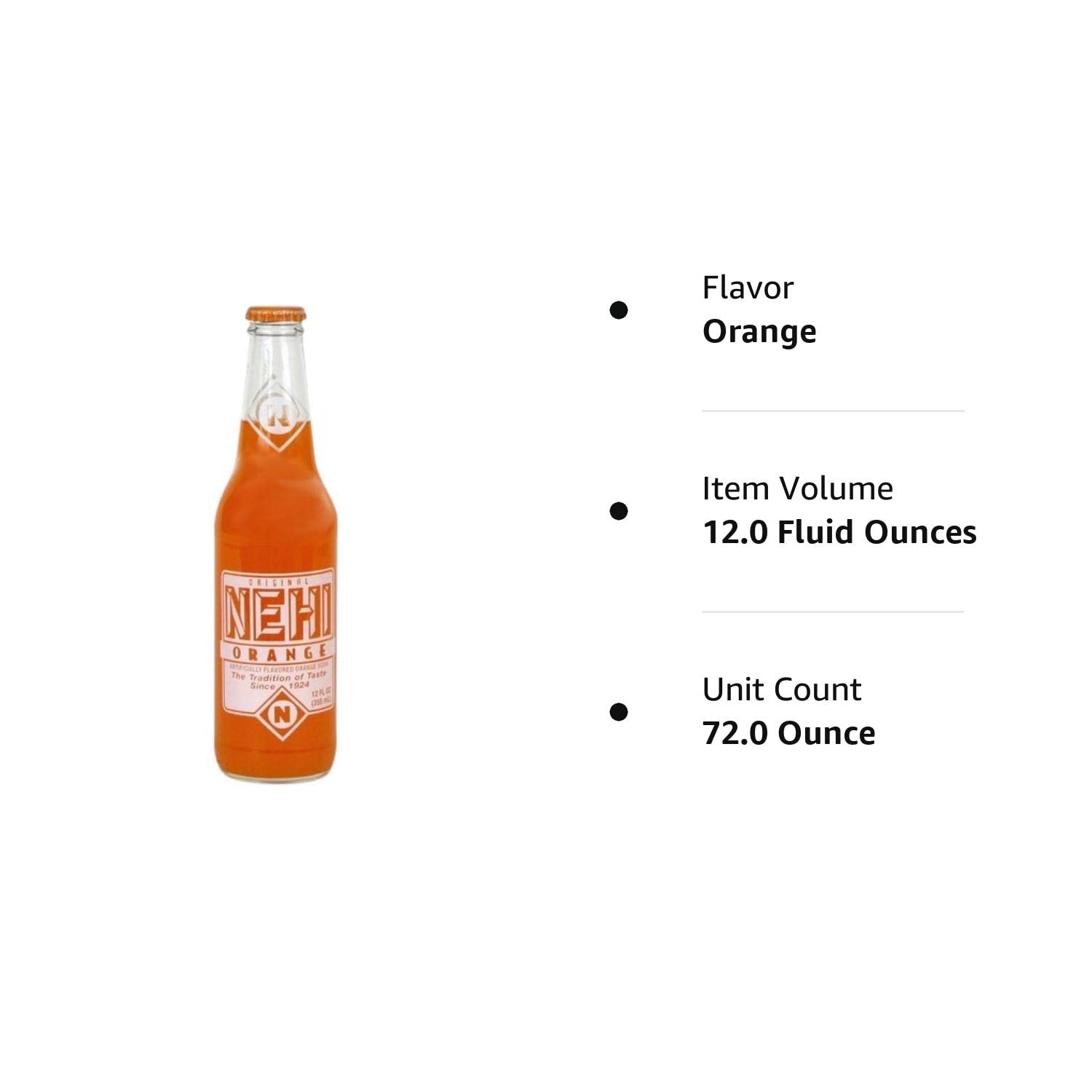 Nehi Soda de naranja, 12 onzas (6 botellas de vidrio)