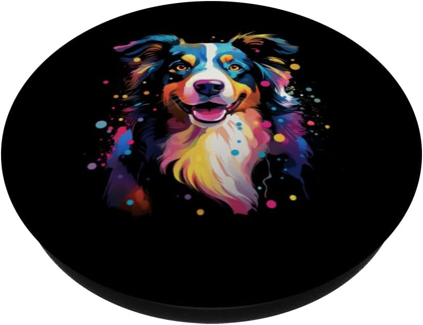 Dueño de mascota de perro Border Collie PopSockets intercambiable PopGrip