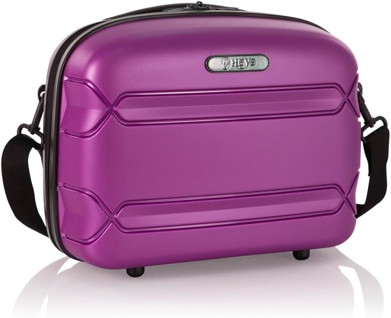 Heys Milos Beauty Case Hardside Ligero y fabricado con Duraflex duradero, carcasa texturizada y colores metálicos, manga de carretilla, correa de