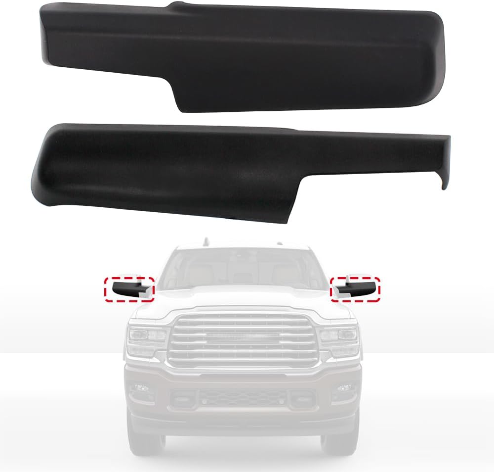 1 par de tapa delantera para espejo de remolque compatible con Dodge RAM 1500 2500 3500 2014-2019 lado izquierdo y derecho 68263392AA 68263393AA