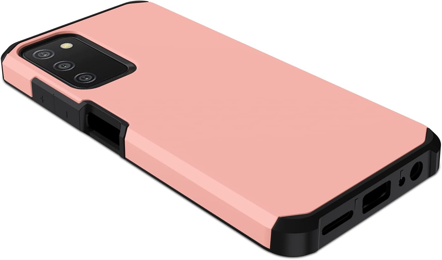 Funda para Samsung Galaxy A03S con protector de pantalla de vidrio templado 9H, híbrida duradera a prueba de golpes, funda protectora de cuerpo