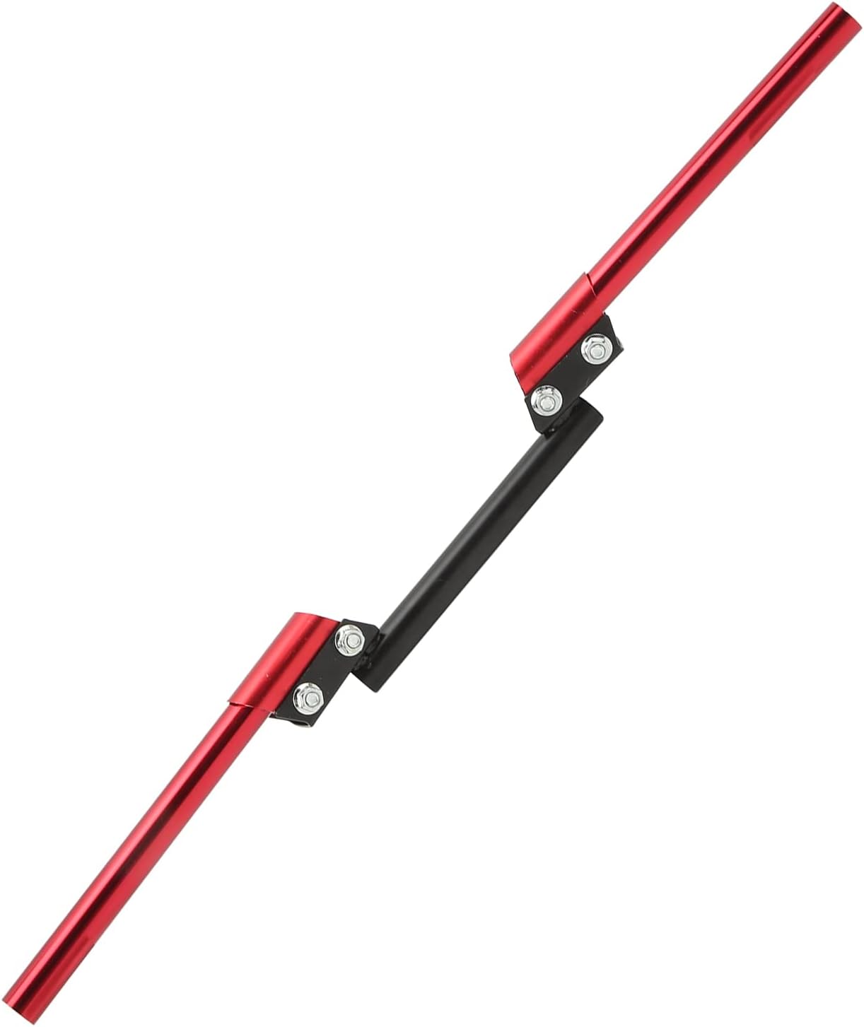 Acouto Manillar de motocicleta, mango ajustable universal de 0.866 in para automóvil deportivo, tranvía, ATV, scooter, vehículo todoterreno (rojo)