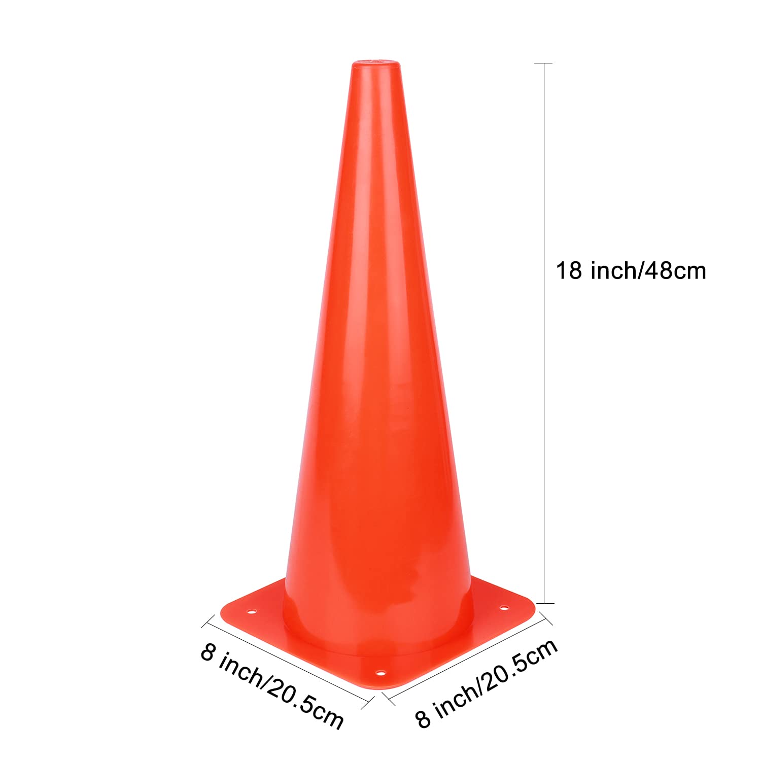 Conos de tráfico de 18 pulgadas, conos de estacionamiento de seguridad de plástico, conos marcadores de campo de agilidad para fútbol, baloncesto,