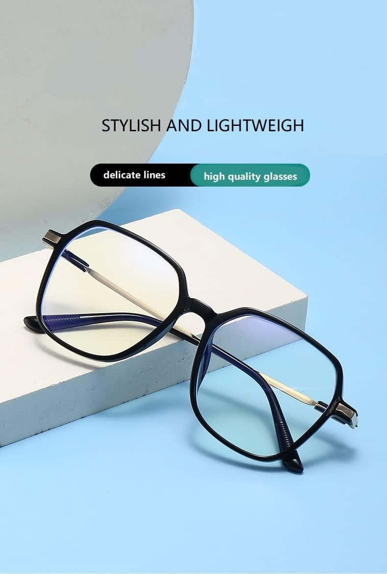 4 Pack oversized Reading Glasses Blue Light Blocking for Women Men Computer Readers Fashion Eyeglasses