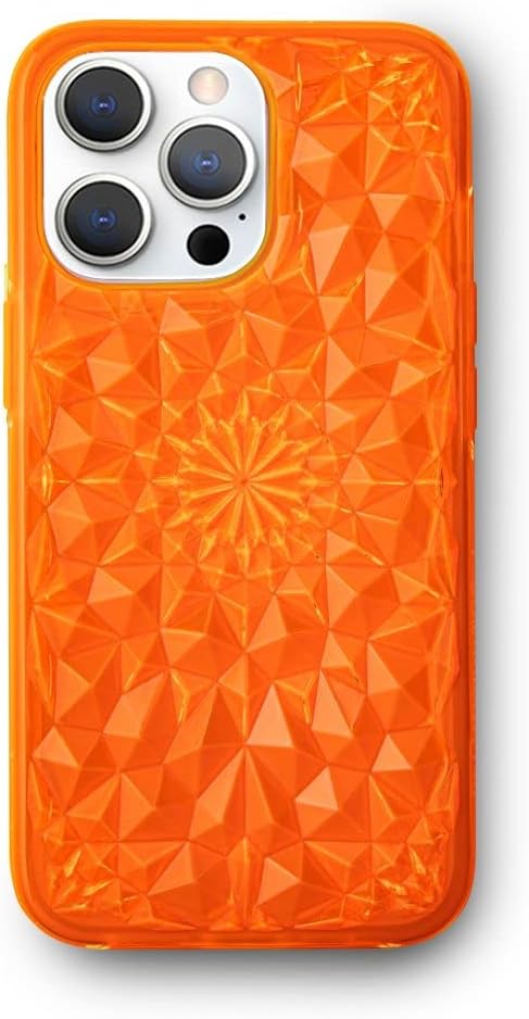 FELONY CASE Funda para iPhone 13 Pro Max  Funda naranja caleidoscopio  Antiarañazos, resistente y duradera, funda protectora a prueba de golpes de