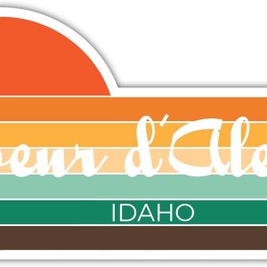 Coeur d’Alene Idaho – Imán para nevera (4 x 2.25 pulgadas), diseño estético retro vintage de los años 70 Coeur d’Alene Idaho – Imán para nevera (4 x 2.25 pulgadas), diseño estético retro vintage de los años 70