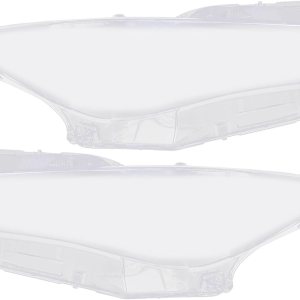 CNCEST Par de fundas para faros delanteros, faros delanteros izquierdo y derecho, pantalla de repuesto para Infiniti Q50 2014 2015 2016 2017 2018 CNCEST Par de fundas para faros delanteros, faros delanteros izquierdo y derecho, pantalla de repuesto para Infiniti Q50 2014 2015 2016 2017 2018