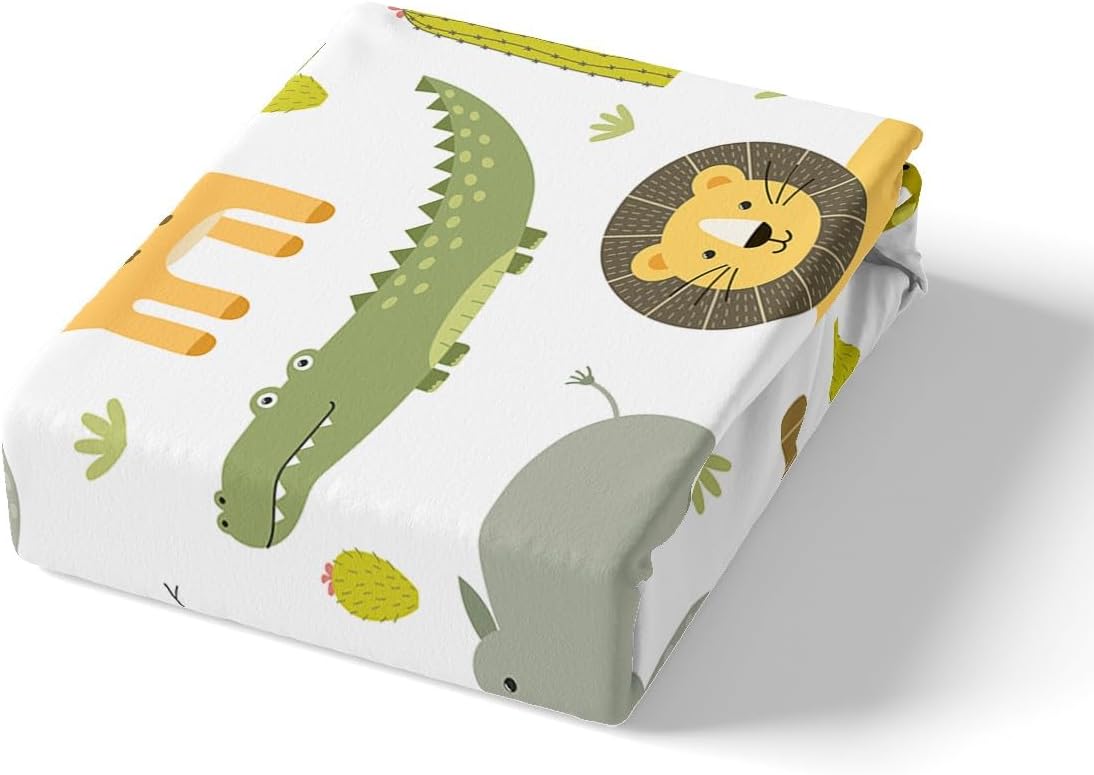 Juego de ropa de cama con estampado de animales salvajes, funda de edredón con estampado de animales salvajes para niños, niñas, adolescentes, lindo