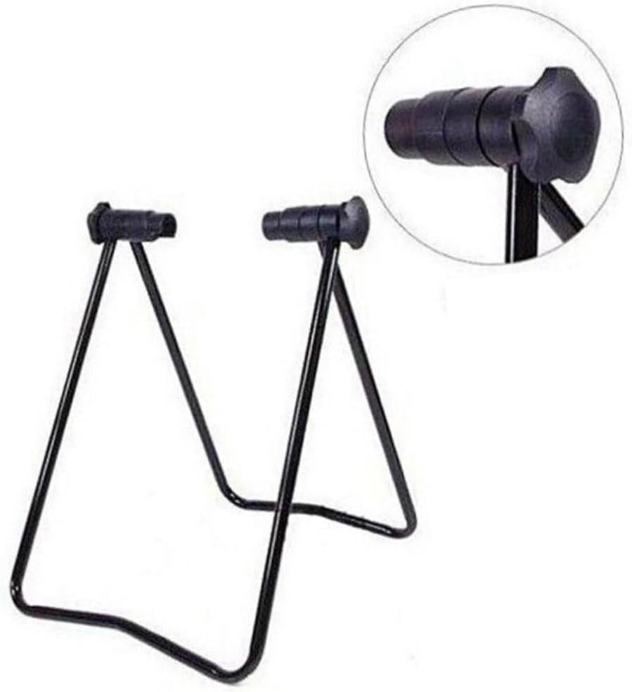 Kisangel Soporte de bicicleta de piso plegable para bicicleta vertical, soporte triangular para bicicleta de carretera, soporte para reparación de