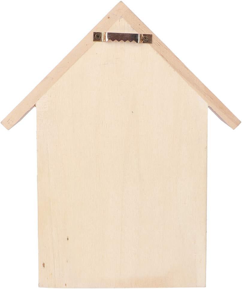 Fydun Outdoor Pine Wood Bee House Shelter Handwork Art Craft Garden Decoration Ornament Outdoor Pine Wood Bee for Family