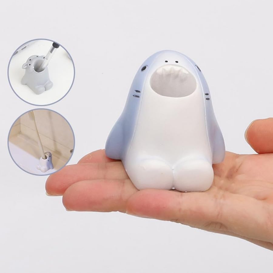 Soporte para cepillos de dientes, lindo organizador de baño de resina, soporte multifuncional para bolígrafos, caja de almacenamiento de escritorio,