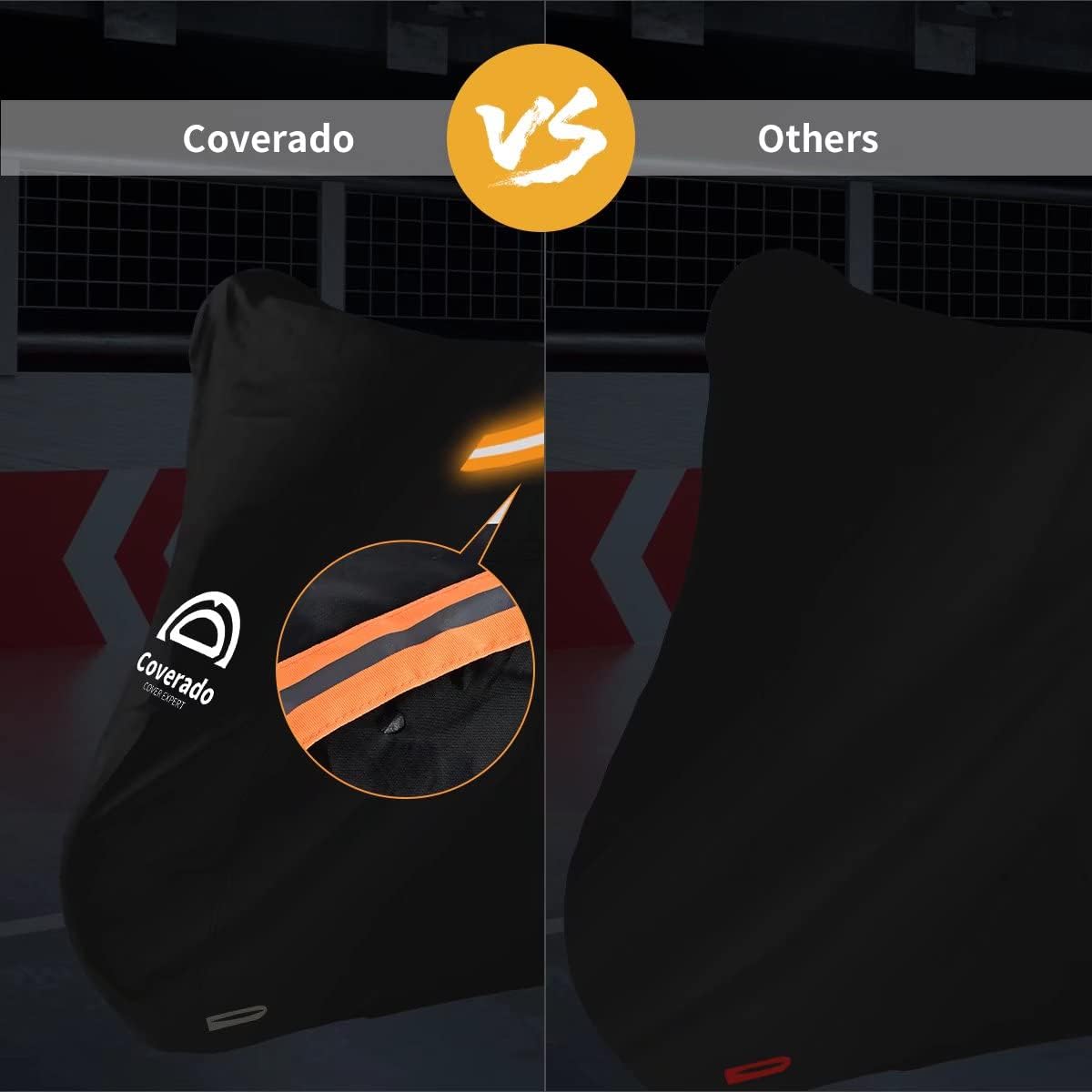 Funda para motocicleta impermeable para exteriores, 104 pulgadas de largo, protección universal para todas las estaciones, fundas para scooter