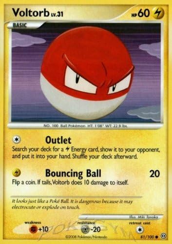 Pokemon – Voltorb (81) – Stormfront – Holofoil inverso