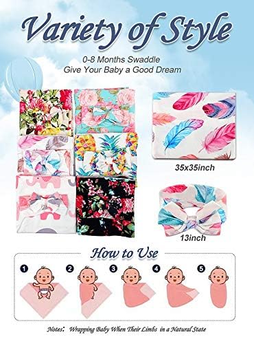 Set de manta y banda para la cabeza para recién nacido, envoltura para bebé unisex suave, regalos para niño y niña