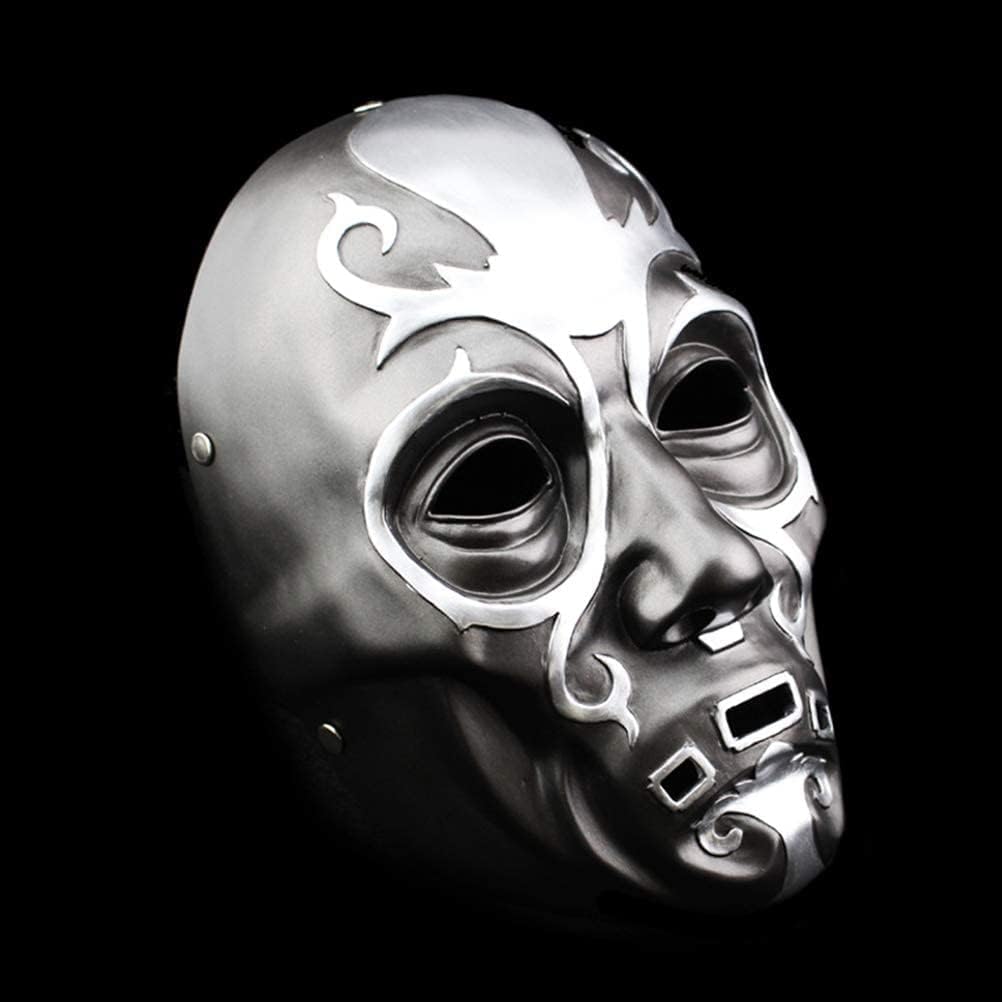Máscara de devorador de muerte para cosplay 3D, máscara de calavera aterradora, fiesta de máscaras, disfraz de Halloween, accesorios de resina de