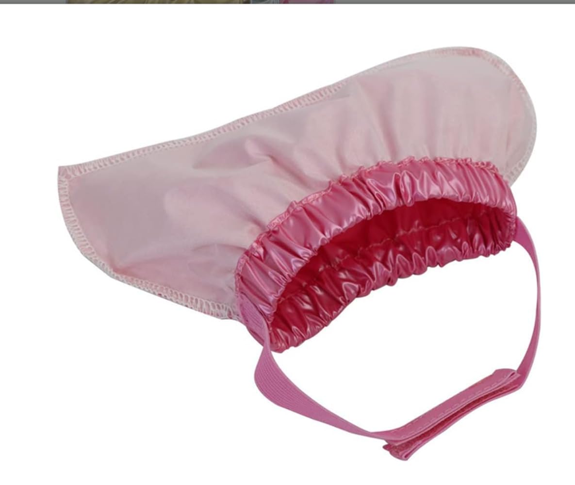 Gorro de ducha para mascotas, gorro de ducha reutilizable para perros, cubre las orejas, gorro de baño para gatos con correa ajustable para evitar
