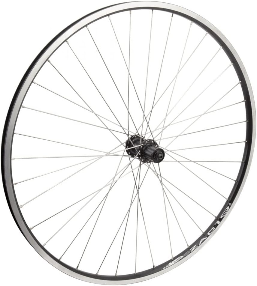 Wheel Master 700c – Rueda trasera de liberación rápida, 36H, buje de casete de 8 velocidades, negro (MSW)negroacero