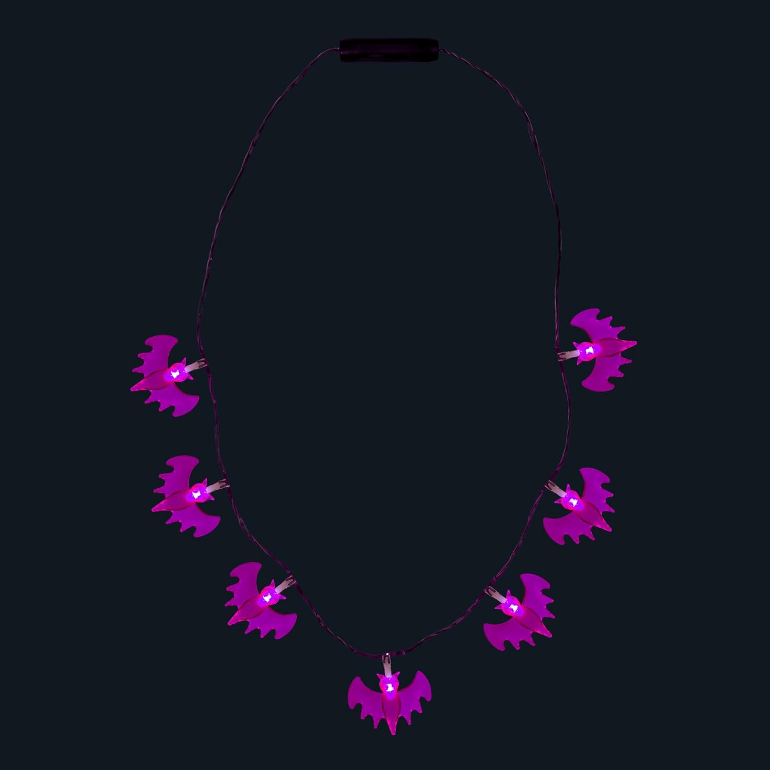 Windy City Novelties Divertidos collares de Halloween con luz LED espeluznante, 3 modos de luz, accesorios de Halloween para dulce o truco
