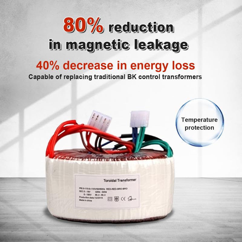 ATO Transformador toroidal reductor 200VA, Transformador toroidal estable monofásico, 220V CA a 110V, Transformadores toroidales de potencia, para