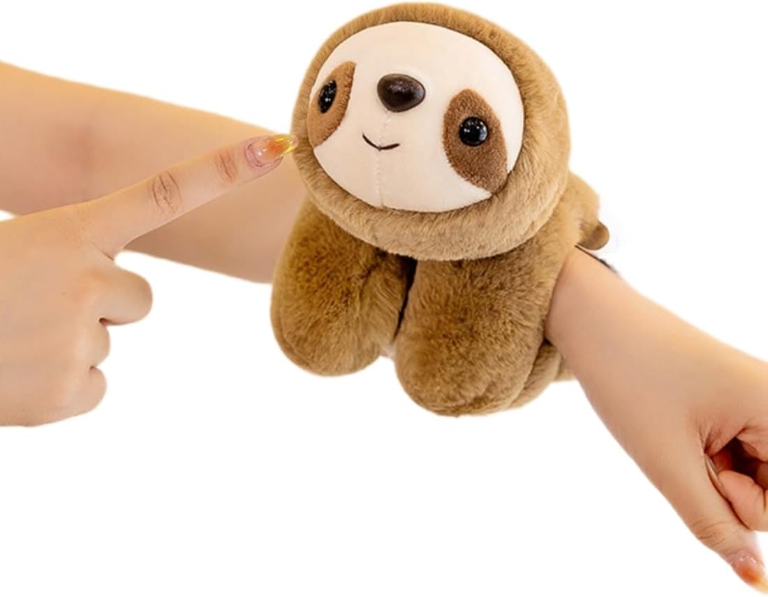 Pulsera de animales de perezoso para recuerdos de fiesta, pulseras de peluche de 10 pulgadas, juguete de peluche, regalo de fiesta de cumpleaños de