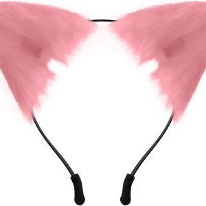 Diadema de orejas de lobo de gato de zorro, diadema de orejas peludas de Halloween, Halloween, Navidad, disfraces de gato, fiesta de cosplay para Diadema de orejas de lobo de gato de zorro, diadema de orejas peludas de Halloween, Halloween, Navidad, disfraces de gato, fiesta de cosplay para
