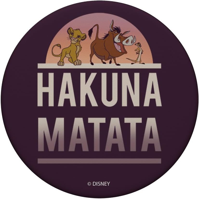 Disney The Lion King Simba Timon Pumbaa Hakuna Matata Big PopSockets PopGrip agarre intercambiable para teléfonos y tabletas