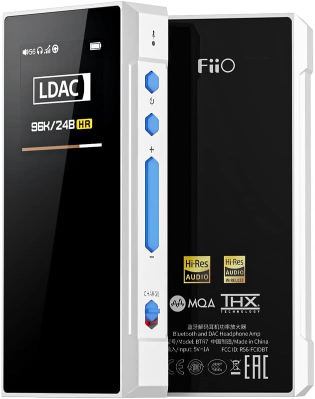 FiiO BTR7 Amplificador de auriculares Bluetooth Receptor Bluetooth de alta resolución portátil DAC soporta MQALDACaptX HD 384K32Bit DSD256 para