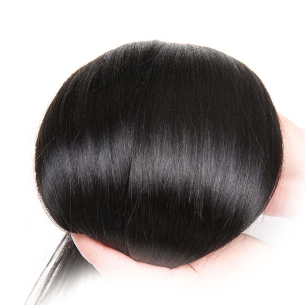 Manojos de cabello humano lacio, brasileño, lacio, 3 paquetes de 24, 26, 28 pulgadas, cabello virgen real sin procesar, color natural, paquetes de