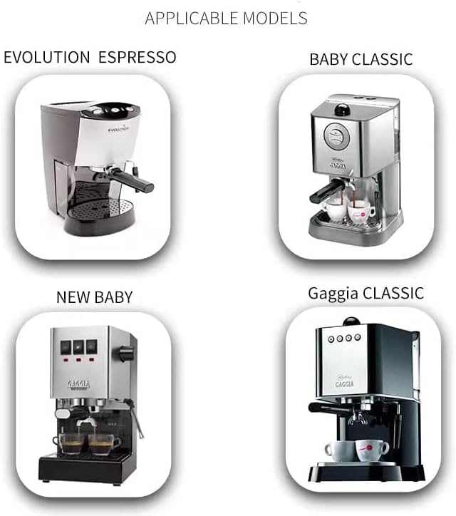 Portafiltro sin fondo de 2.283 in para máquina de café expreso compatible con GAGGIA Classic Pro 304 de acero inoxidable, dos orejas, cesta de