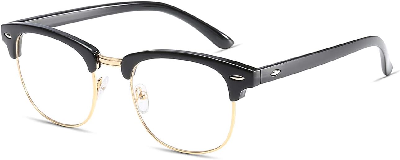 VEOFEMLEA Elegantes lentes de bloqueo de luz azul para computadora de medio marco el mejor compañero de tu ojo