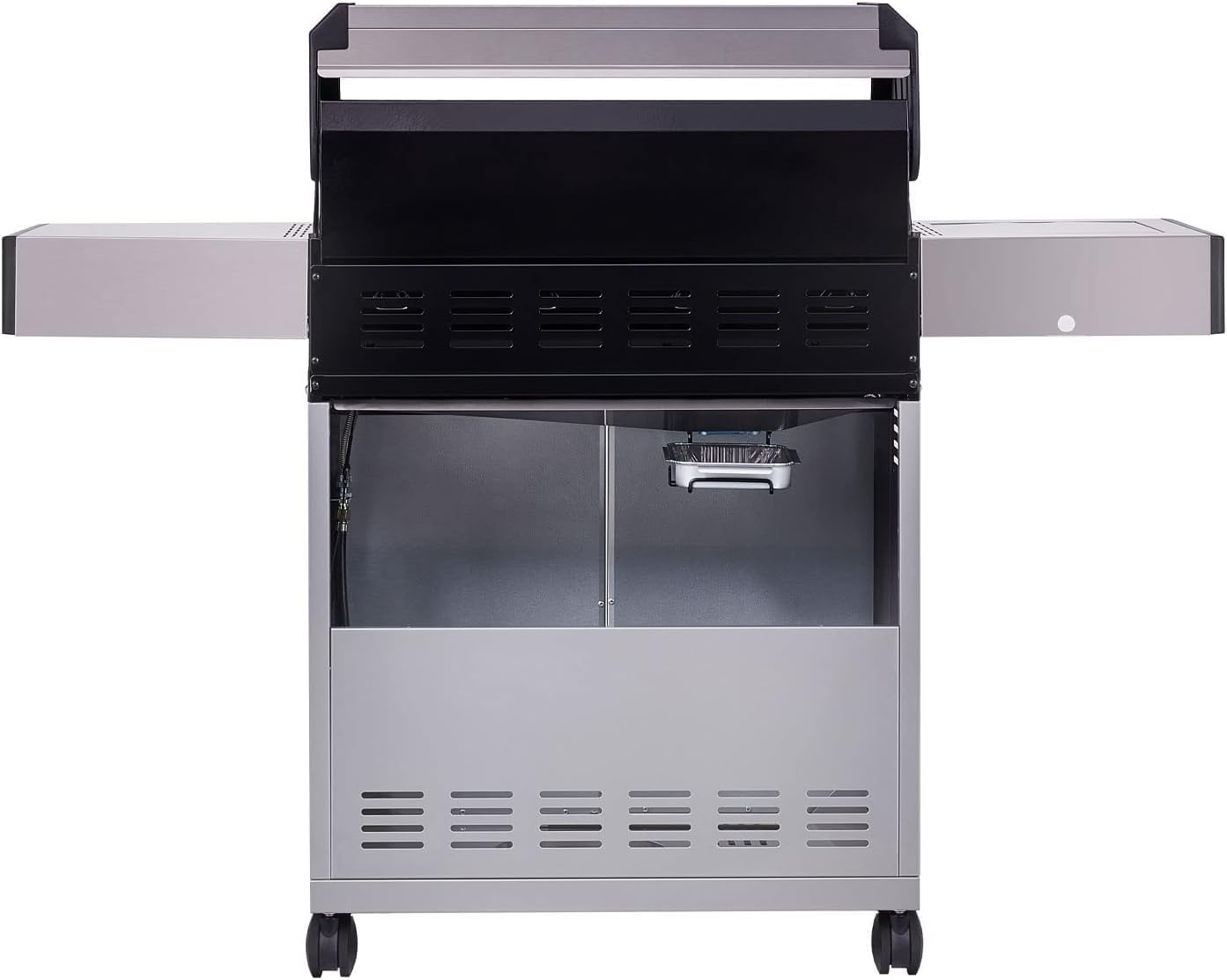 Monument Grills Denali D405 – Parrilla de barbacoa inteligente de gas propano líquido de 4 quemadores de acero inoxidable con placa de cocción (2