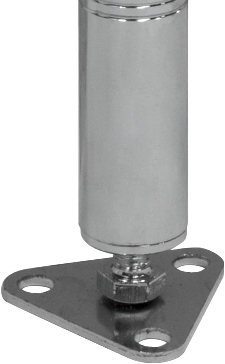 Akro-Mils AWFOOTPLATE4PK – Placa de pie para sistema de estante de alambre cromado con patas verticales, paquete de 4 unidades
