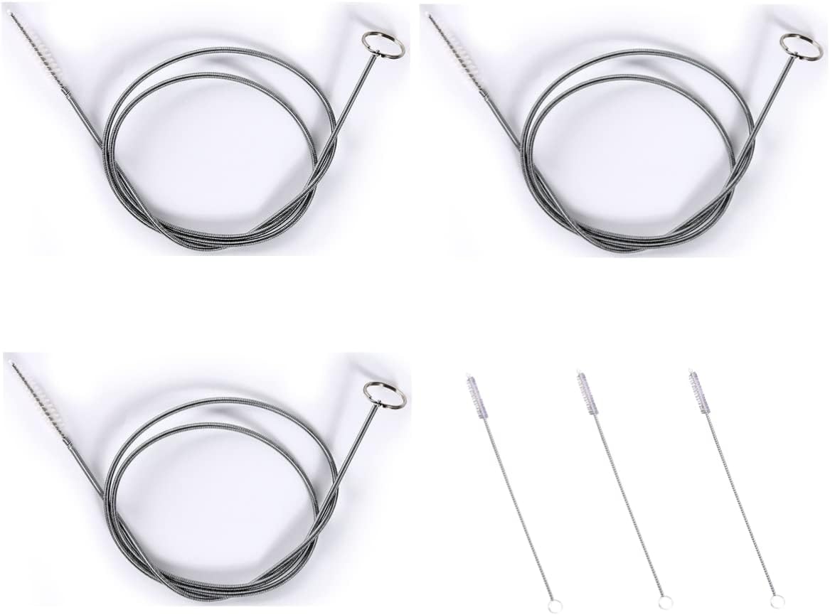 Cepillo de alambre largo para techo corredizo Herramientas de limpieza adecuadas para automóviles y refrigeradores, 60 pulgadas, 3 piezas y 7