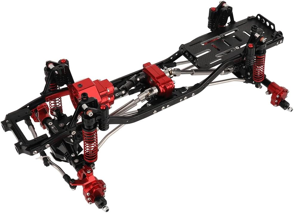 RZXYLRC 110 SCX10 II Marco de chasis de metal Control remoto Modelo de coche Simulación Escalada Actualización de coche Kit de reparación Piezas con