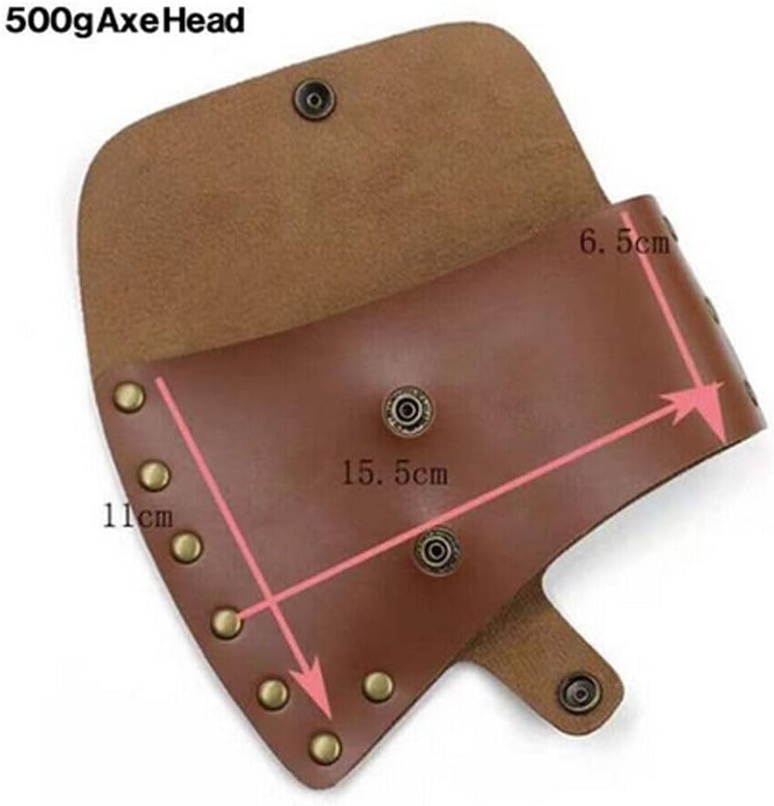 Funda de cuero para hacha, funda para cabeza de hacha, protector de hoja de hacha, funda de camping, 1 ud