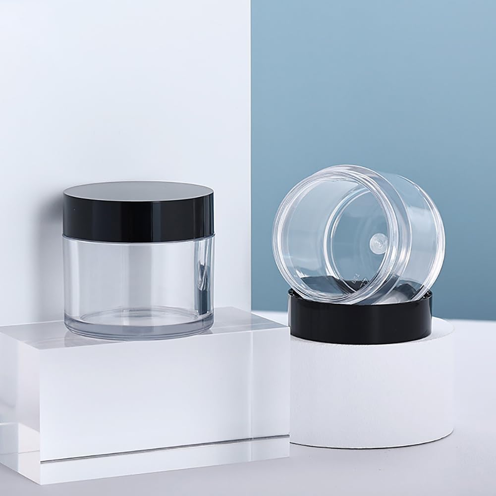 10 frascos de plástico recargables de 1.0 fl oz y 1 oz pequeños frascos para cosméticos, tarros redondos transparentes, tarros vacíos para cremas,