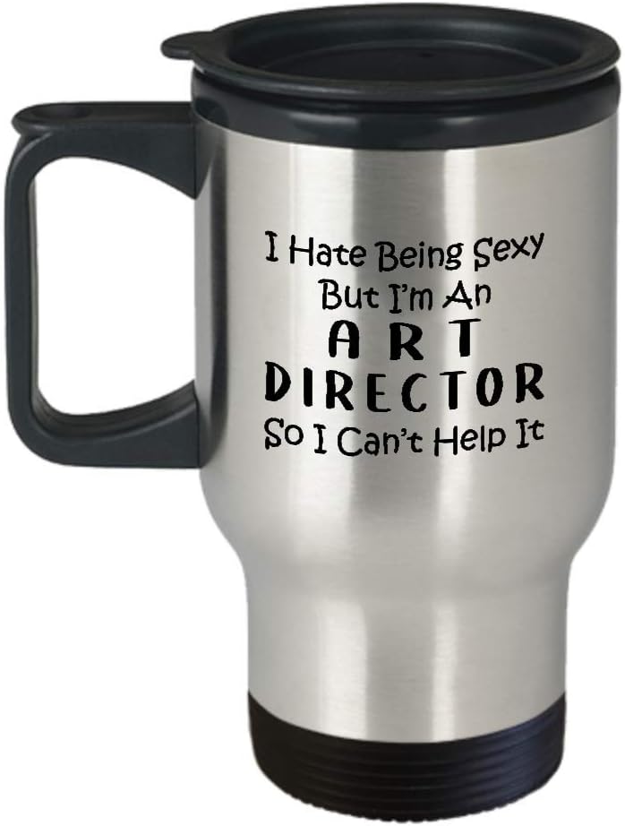 Gifts for Art Director Travel Mug Insulated Coffee Tumbler – Artist Dept Creative Department Team Design Advertising Office Funny Cute Gag