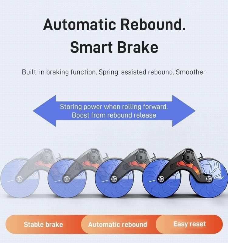 Automatic Rebound Aabdominal Wheel,2023 New Automatic Rebound Fitness Belly Wheel With Knee Mat,Free gift15kg dumbbellsAutomatic Rebound Abdominal