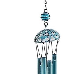 Comfy Hour Ocean Voyage Collection – Campanilla de viento colgante de tortuga marina marina de 35 pulgadas, colección Metal Art Comfy Hour Ocean Voyage Collection – Campanilla de viento colgante de tortuga marina marina de 35 pulgadas, colección Metal Art