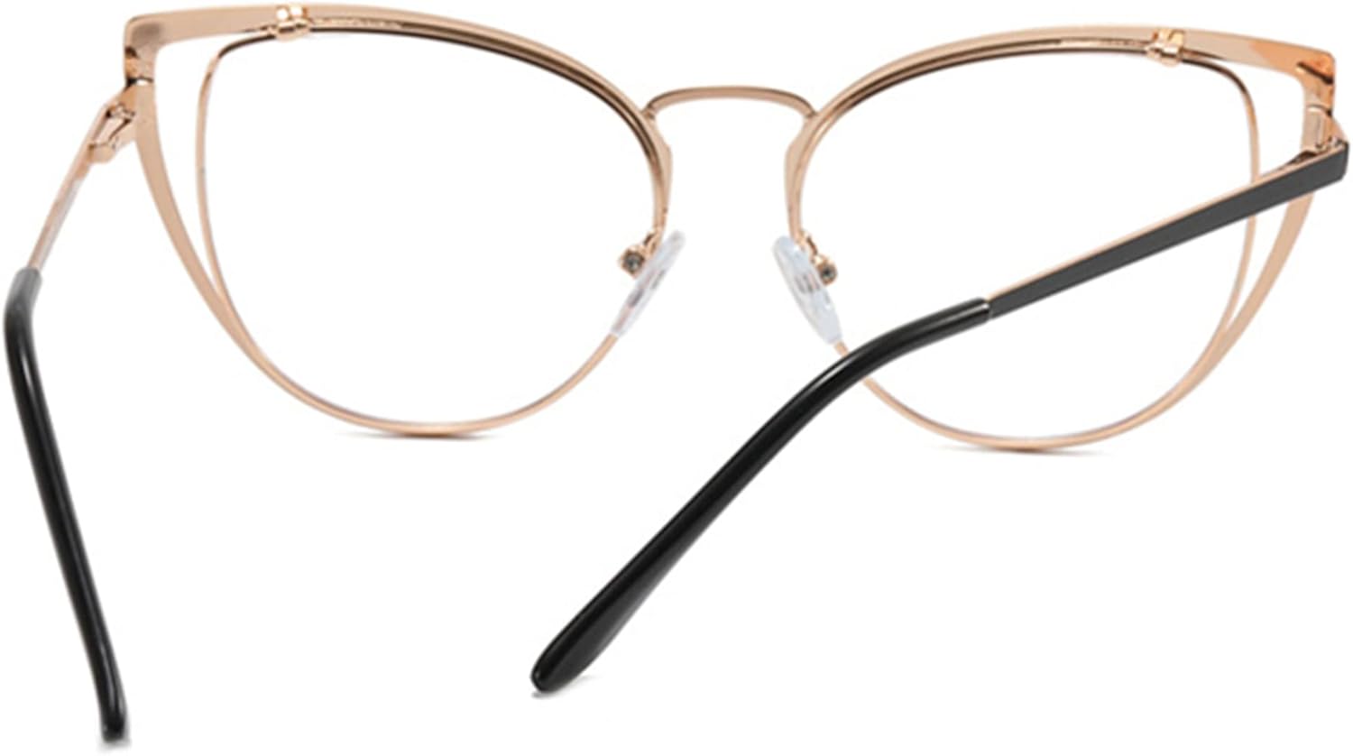 Bullabulling Lentes de bloqueo de luz azul estilo hipster con marco de metal para mujer, lentes para mujer con diseño de ojo de gato, lentes antiluz