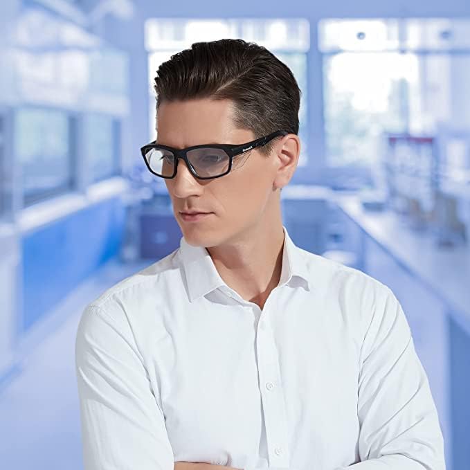 ProtectX Anteojos de seguridad clásicos, lentes antivaho resistentes a los arañazos, gafas protectoras para el trabajo, interiorexterior, ANSI Z87.1