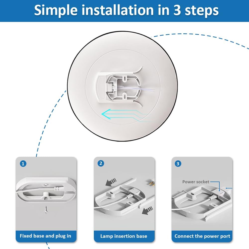 Lámpara de techo de montaje empotrado, lámpara LED de montaje en superficie de 30 W para dormitorio, cocina, lámparas de montaje plano ultrafinas y