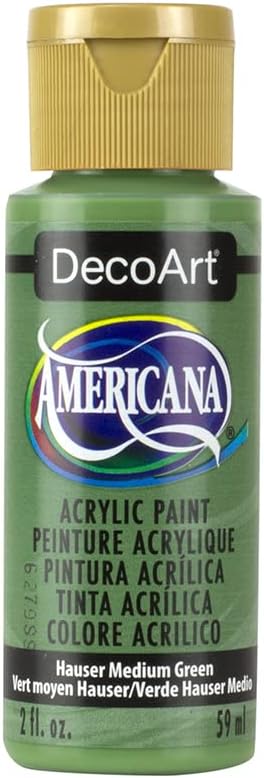 DecoArt Pintura acrílica Americana, 2 onzas, color verde medio Hauser