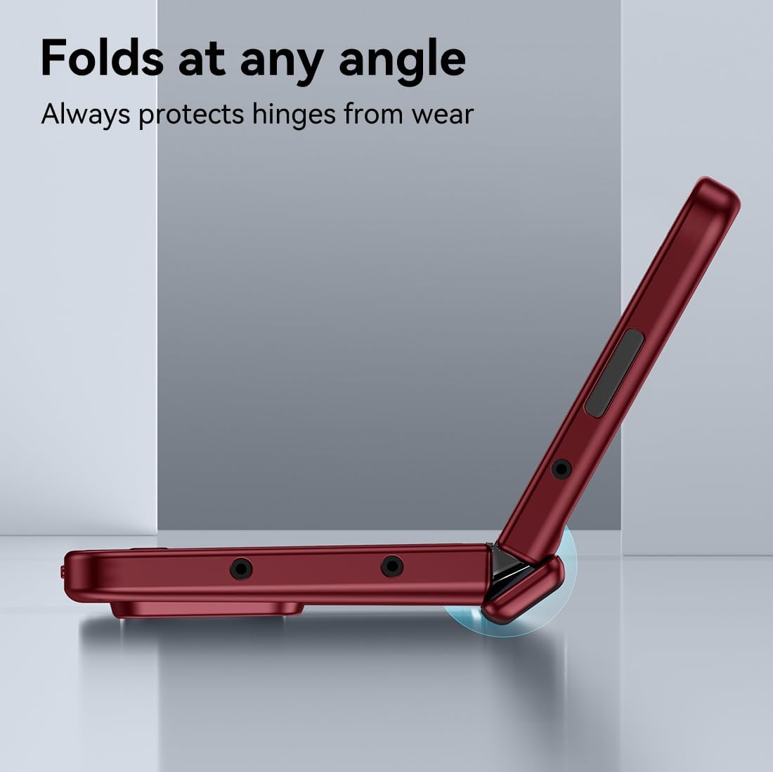 Funda con función atril para Galaxy Z-Fold-5 Protección de bisagra de cubierta completa Funda delgada con cuerpo completo, protector de pantalla y