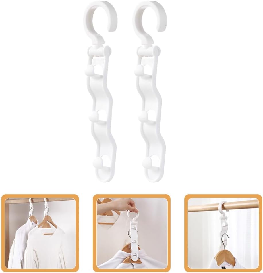 2 perchas para ropa, organizadores y almacenamiento para dormitorio, colgador de interior, ahorros de espacio, perchas para guardarropa, perchas