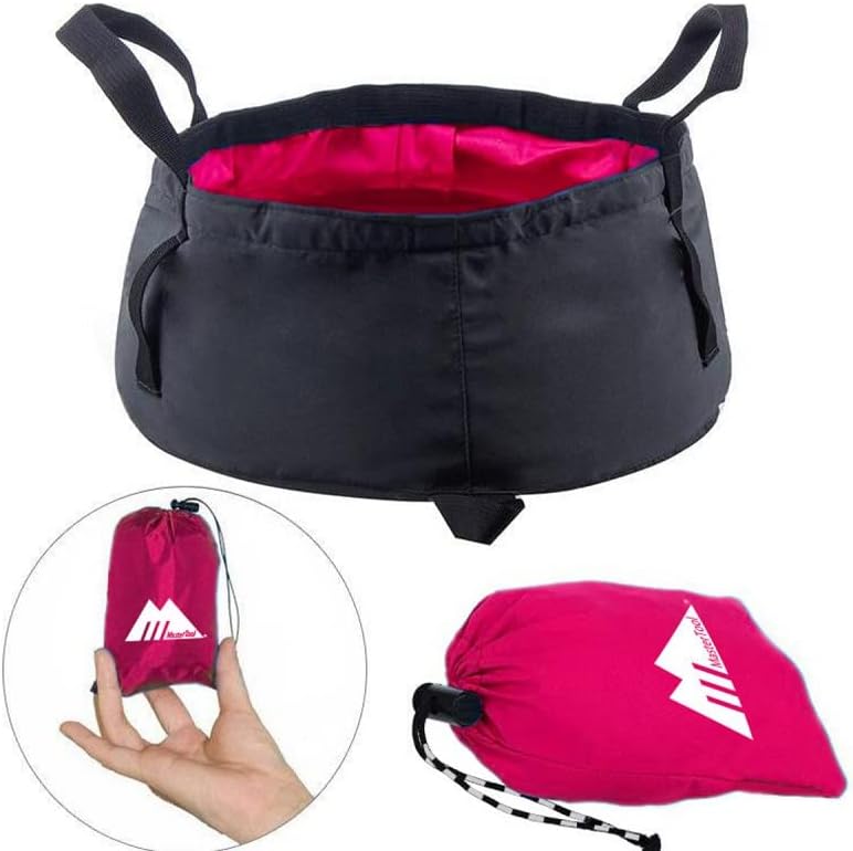 Cubo plegable de 15 L para camping, contenedor de almacenamiento de agua, portátil, plegable, bañera de pies, lavabo para viajes, senderismo, pesca,